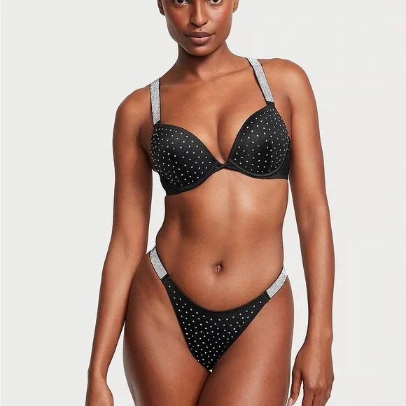 Victorias Secret Rhinestone Bikini Thong Set - Picture 7 of 7